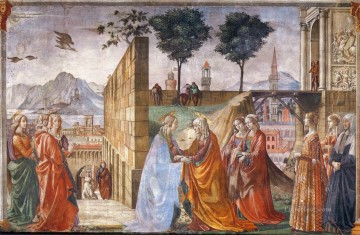 ドメニコ・ギルランダイオ Painting - 訪問 ルネッサンス フィレンツェ ドメニコ ギルランダイオ